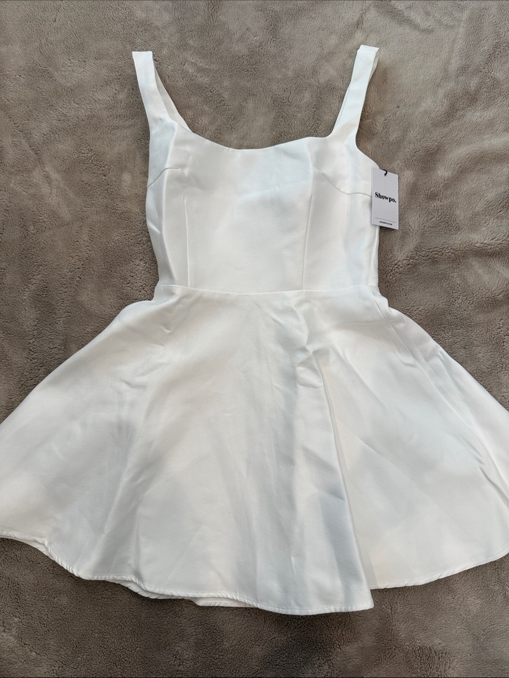 White Talia Mini Dress - Fit and Flare Dress from Showpo